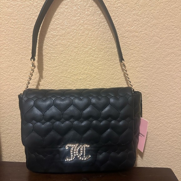 Juicy Couture Handbags - Juicy Couture Black Quilted Shoulder Bag with Chain Details